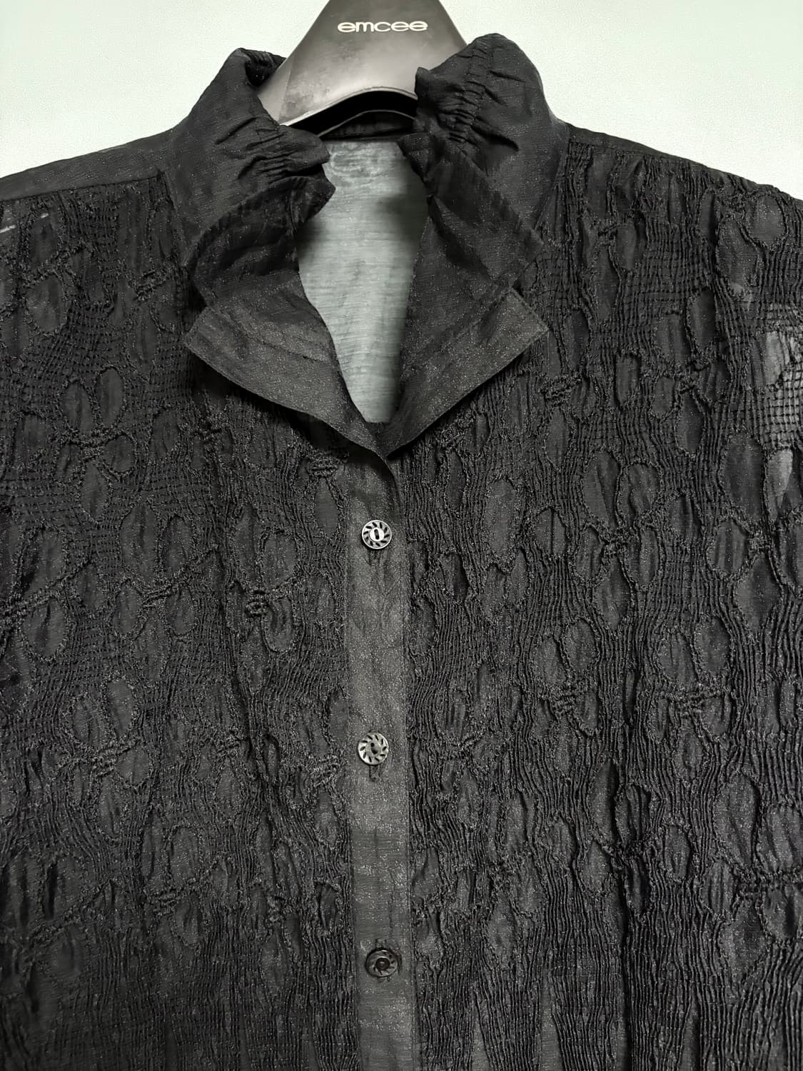 일본 빈티지 고스 블랙 셔츠 상품이미지3