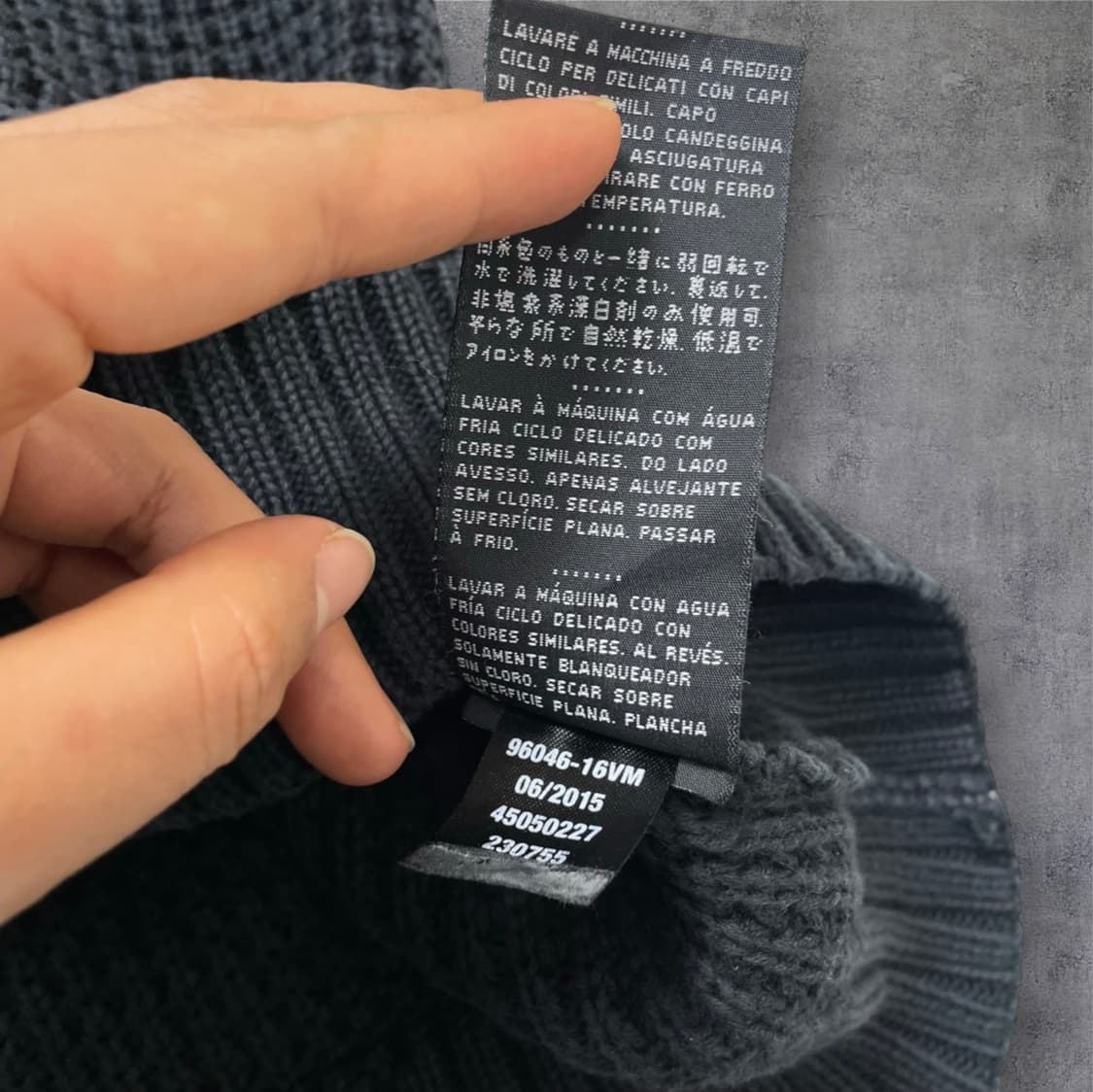 할리 데이비슨 Harley davidson 블랙 와플 하프넥 니트 M 상품이미지4