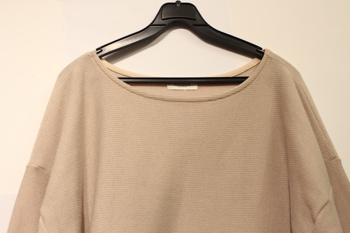 228. 베이지 크롭 스트링 니트 맨투맨 상품이미지3