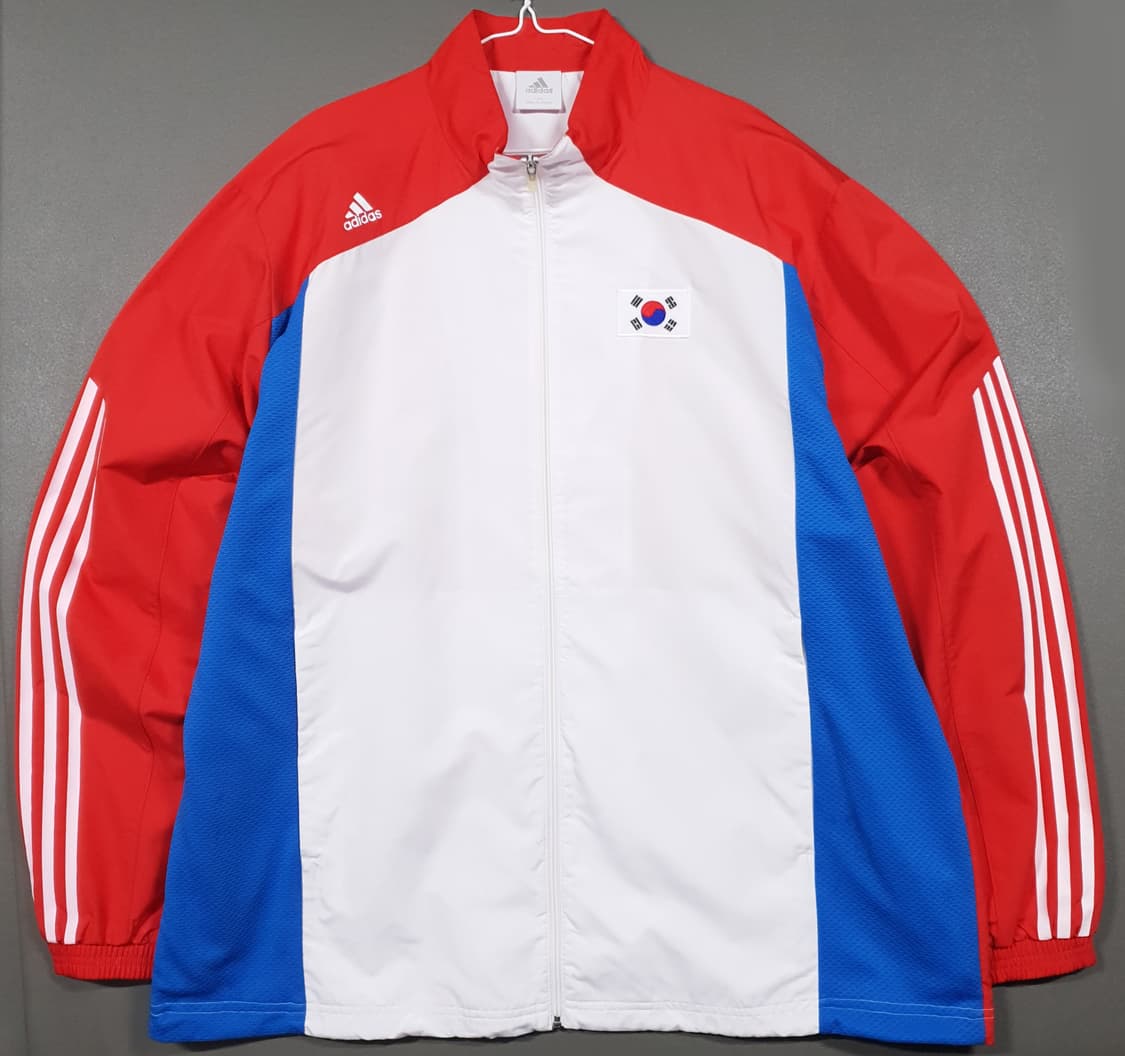 실측 3XL) 아디다스 대한민국 국대 올림픽 트레이닝 우븐 바람막이 자켓 상품이미지1