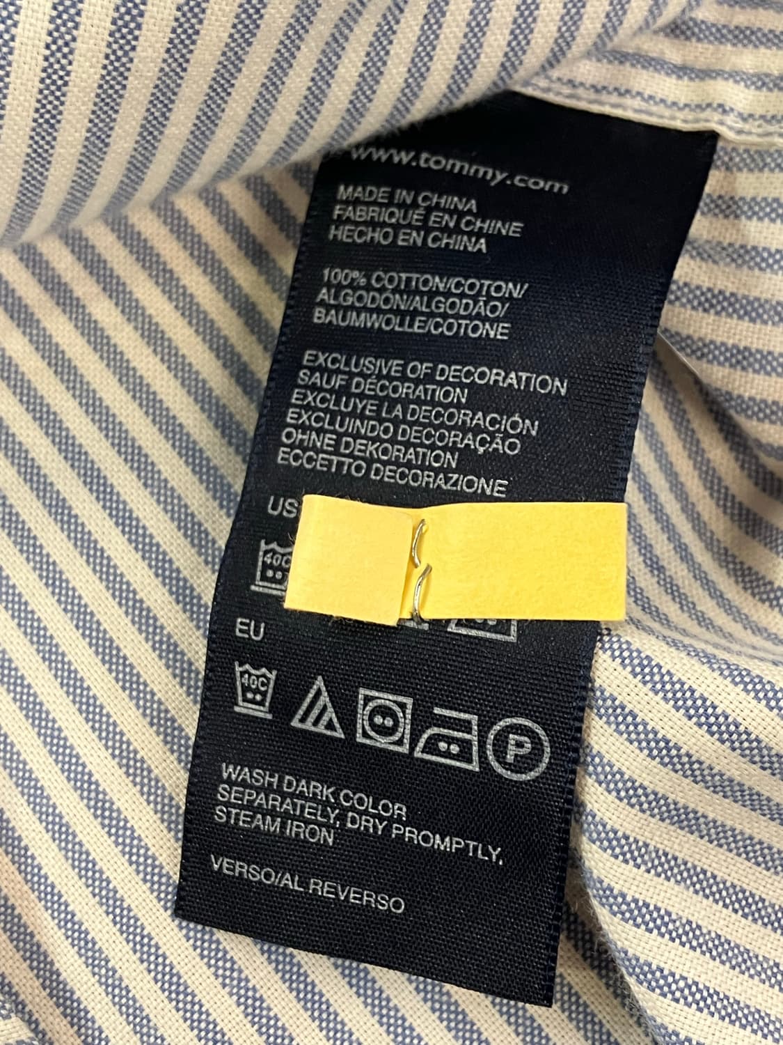 타미힐피거 스트라이프 셔츠 블루 XS  #csz2524 상품이미지5