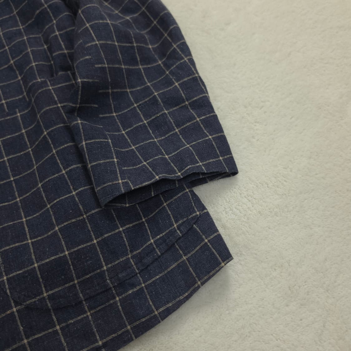 볼리올리 이태리 도버 린넨 체크 블레이저 (XL) 상품이미지3