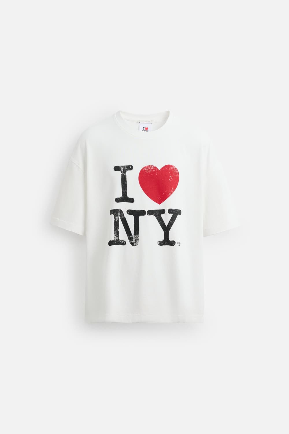 자라 I LOVE NY 크롭 반팔 (S) 상품이미지1