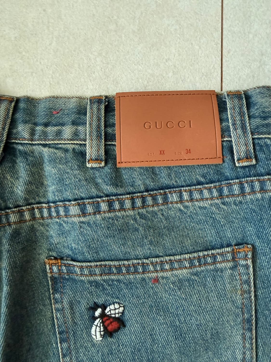 Gucci 멀티자수 워싱 남성 데님 팬츠 청바지 상품이미지4