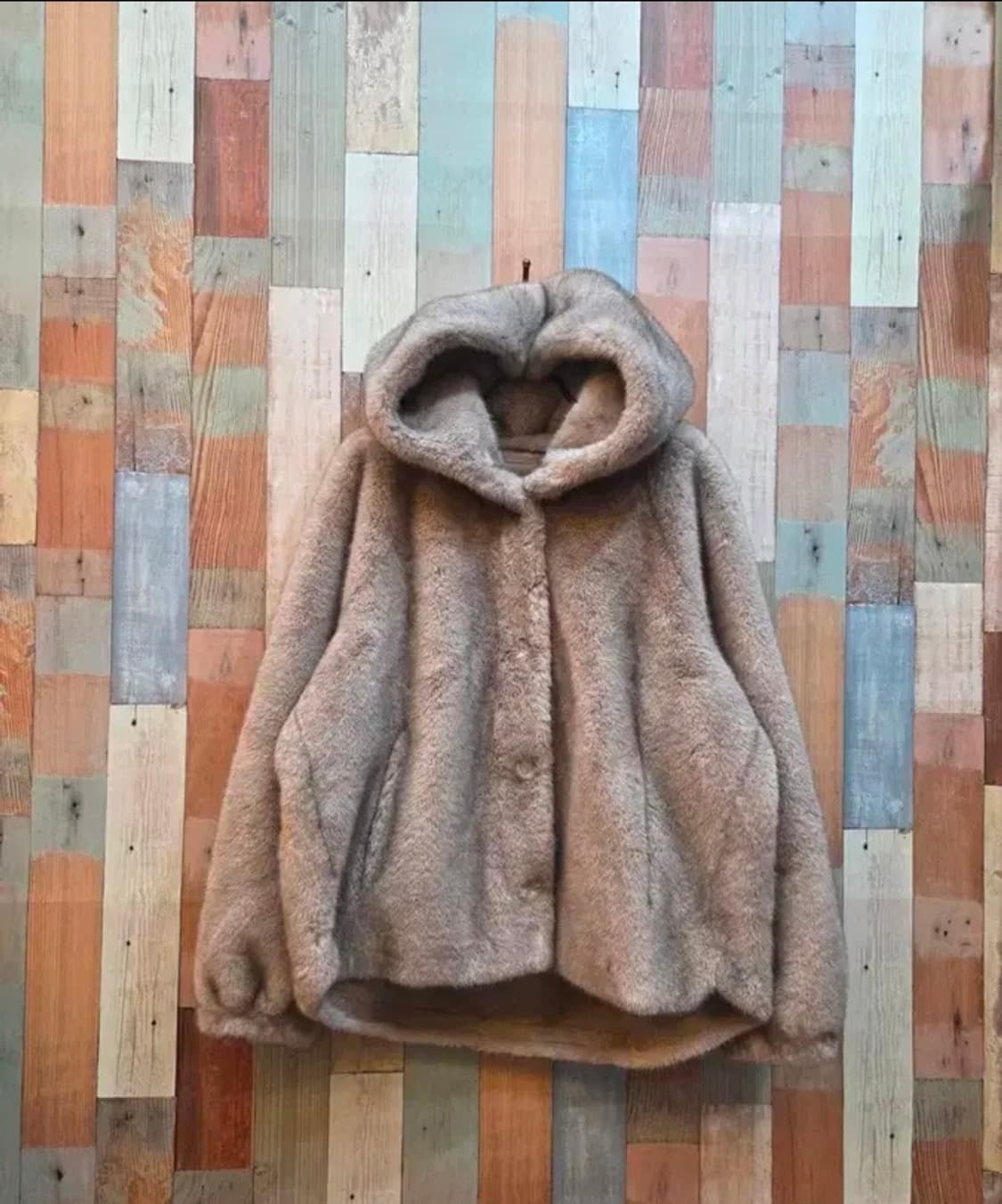 LBL 인조밍크 후드 퍼자켓 코트 털 무스탕 상품이미지1