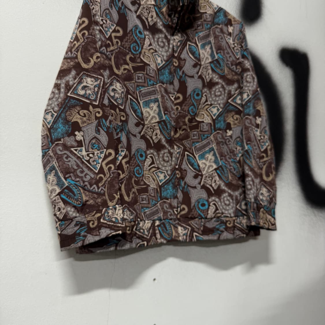 VTG 빈티지 멀티 컬러 자카드 패턴 우븐 집업 자켓 상품이미지4