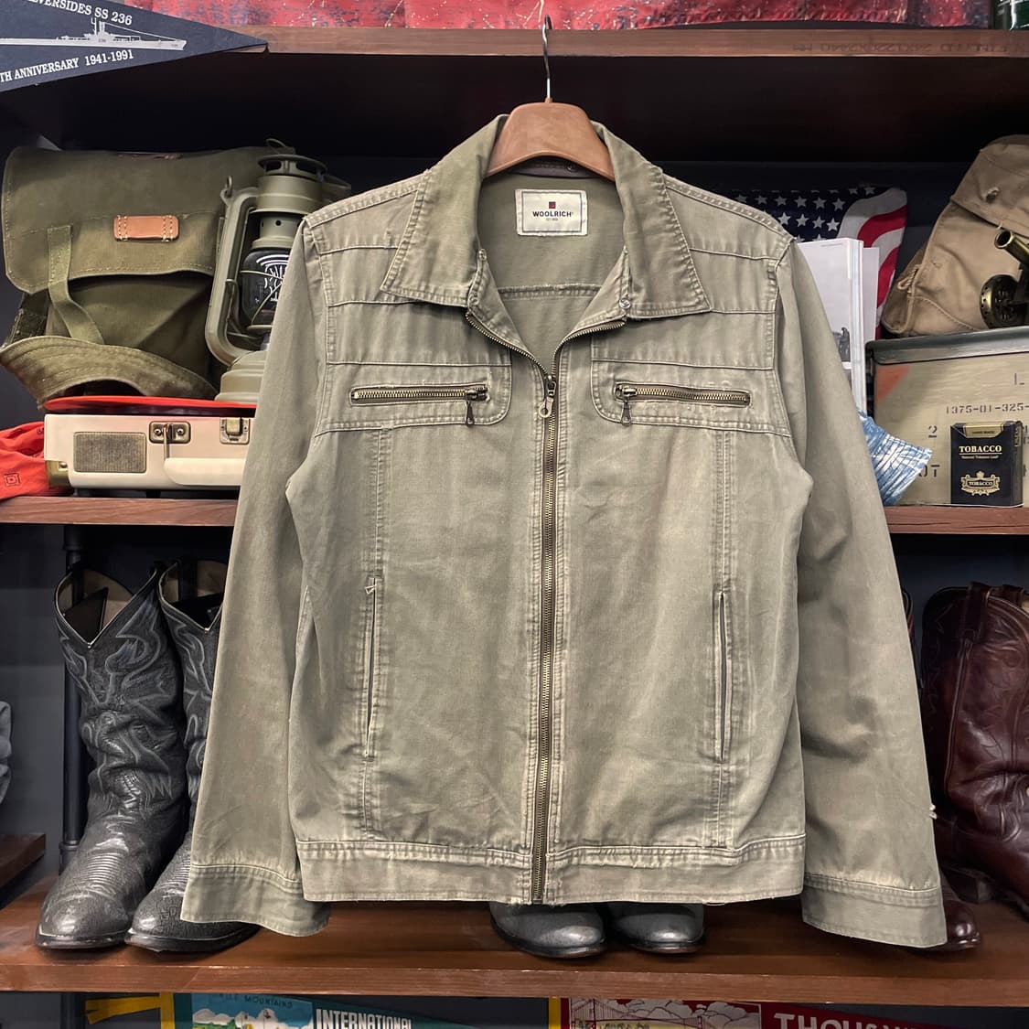 울리치 빈티지 데미지 디테일 크롭 바이커 자켓 N121 상품이미지1