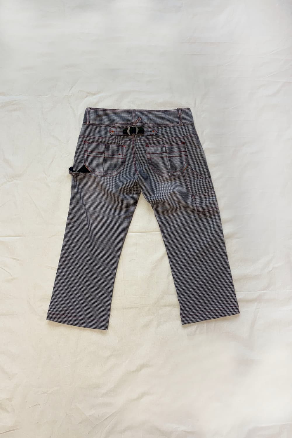 Houndstooth Pattern Cropped Capri Pants  상품이미지10