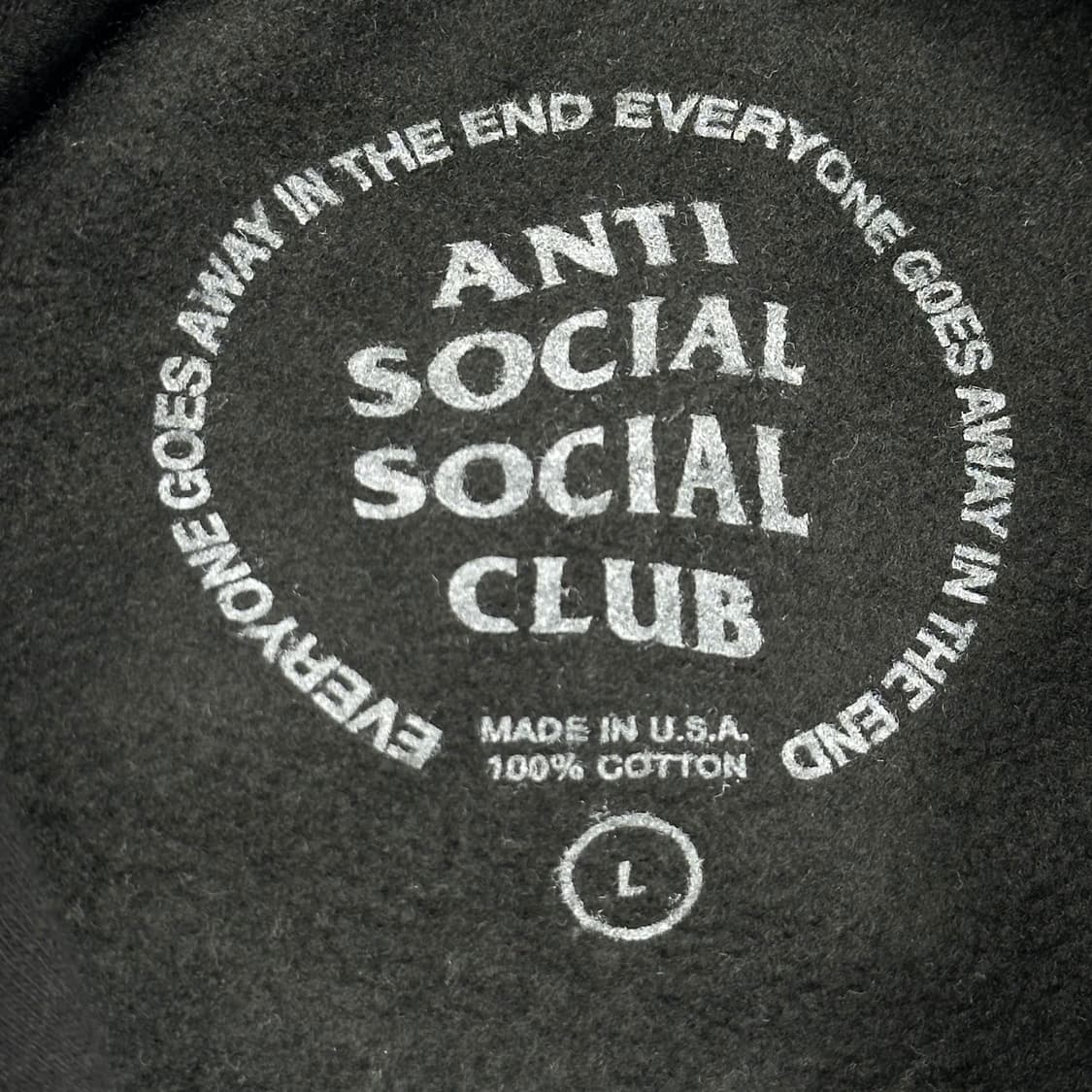 안티소셜소셜클럽 x 프라그먼트 볼트 블랙 후드티 (실측 XL) 상품이미지6