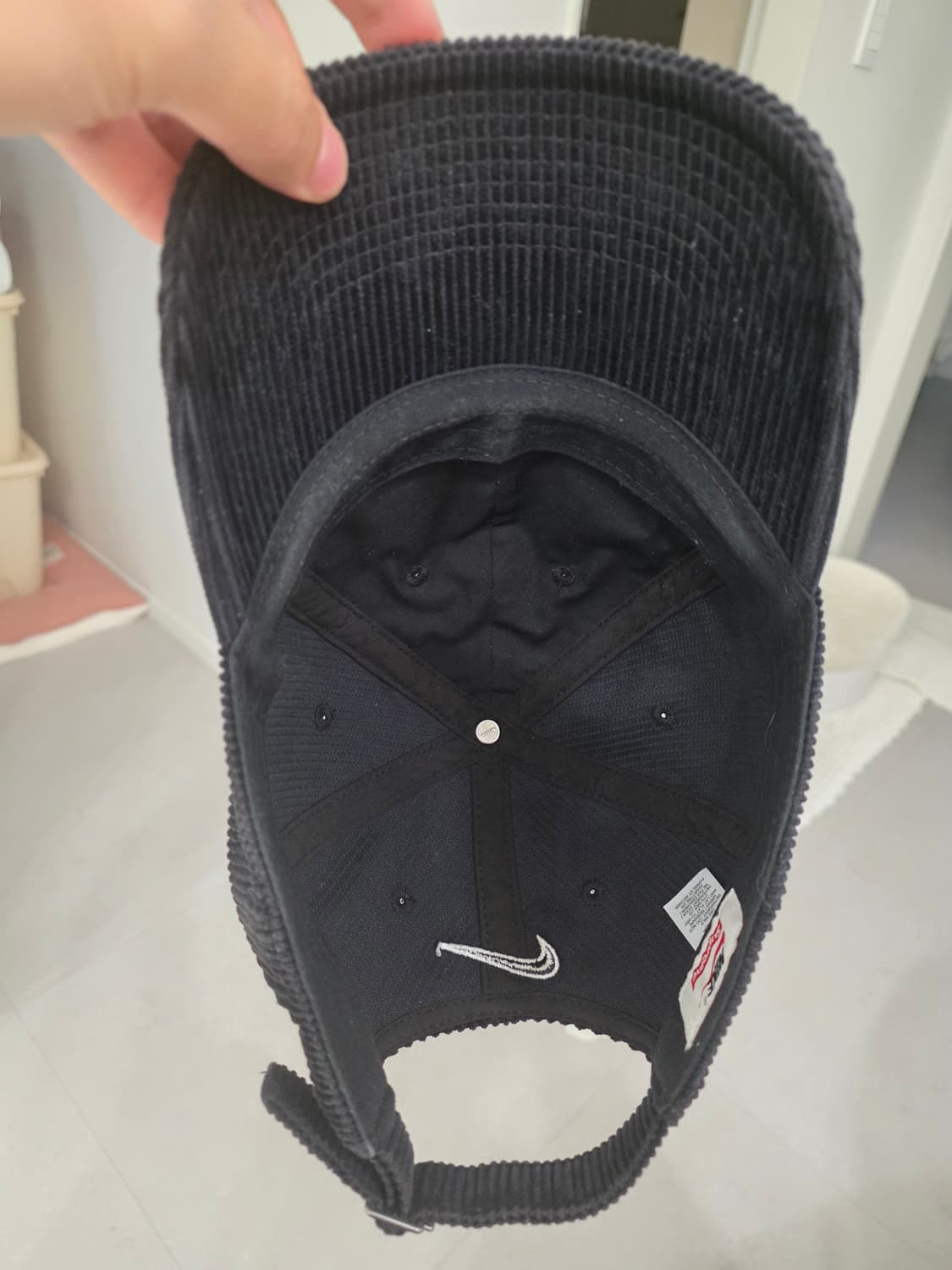 슈프림 x 나이키 아크 코듀로이 6-패널 캡 블랙 - 22SS 상품이미지6