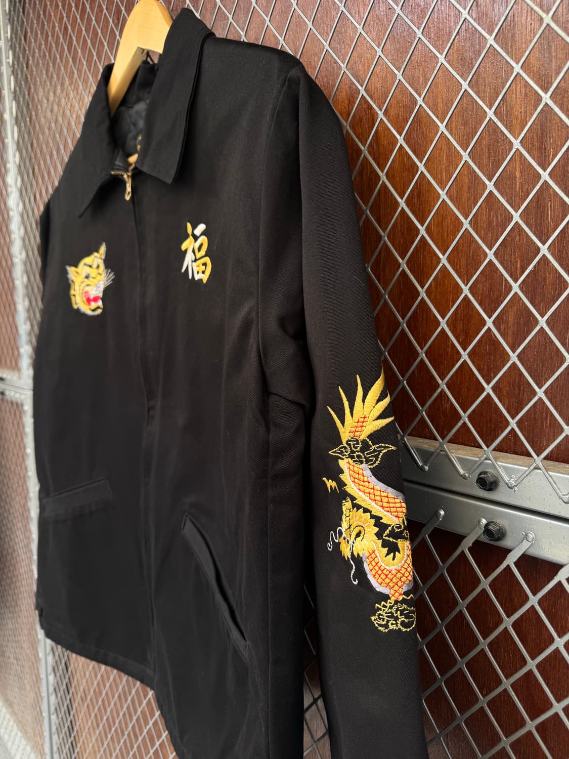 아웃스탠딩 수베니어 베트남 스카잔 블루종 자수 카라 자켓 S 상품이미지6