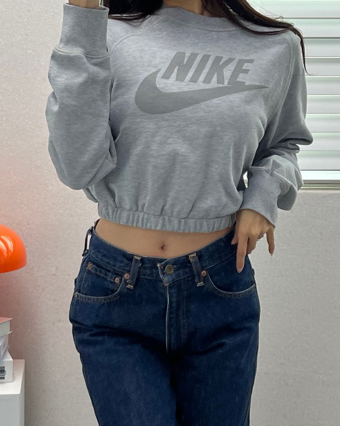 (WOMEN)나이키 크롭 맨투맨-M1587 상품이미지6