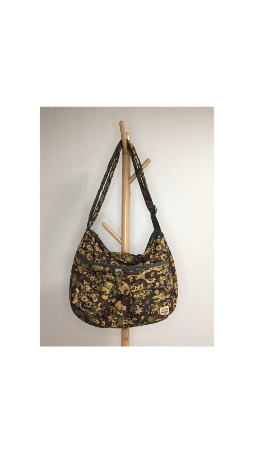 빈티지 카모 애니멀 패턴 패디드 크로스백 상품이미지1