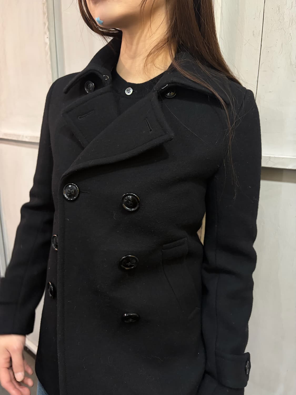 Vintage Double-Breasted Wool Pea coat 상품이미지2