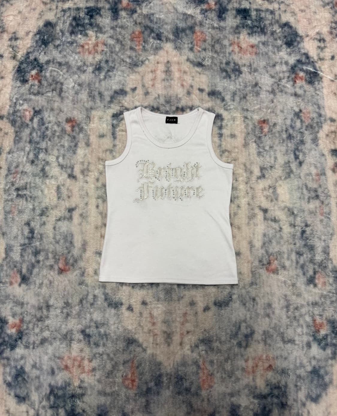 Fjer back cross white sleeveless 상품이미지2