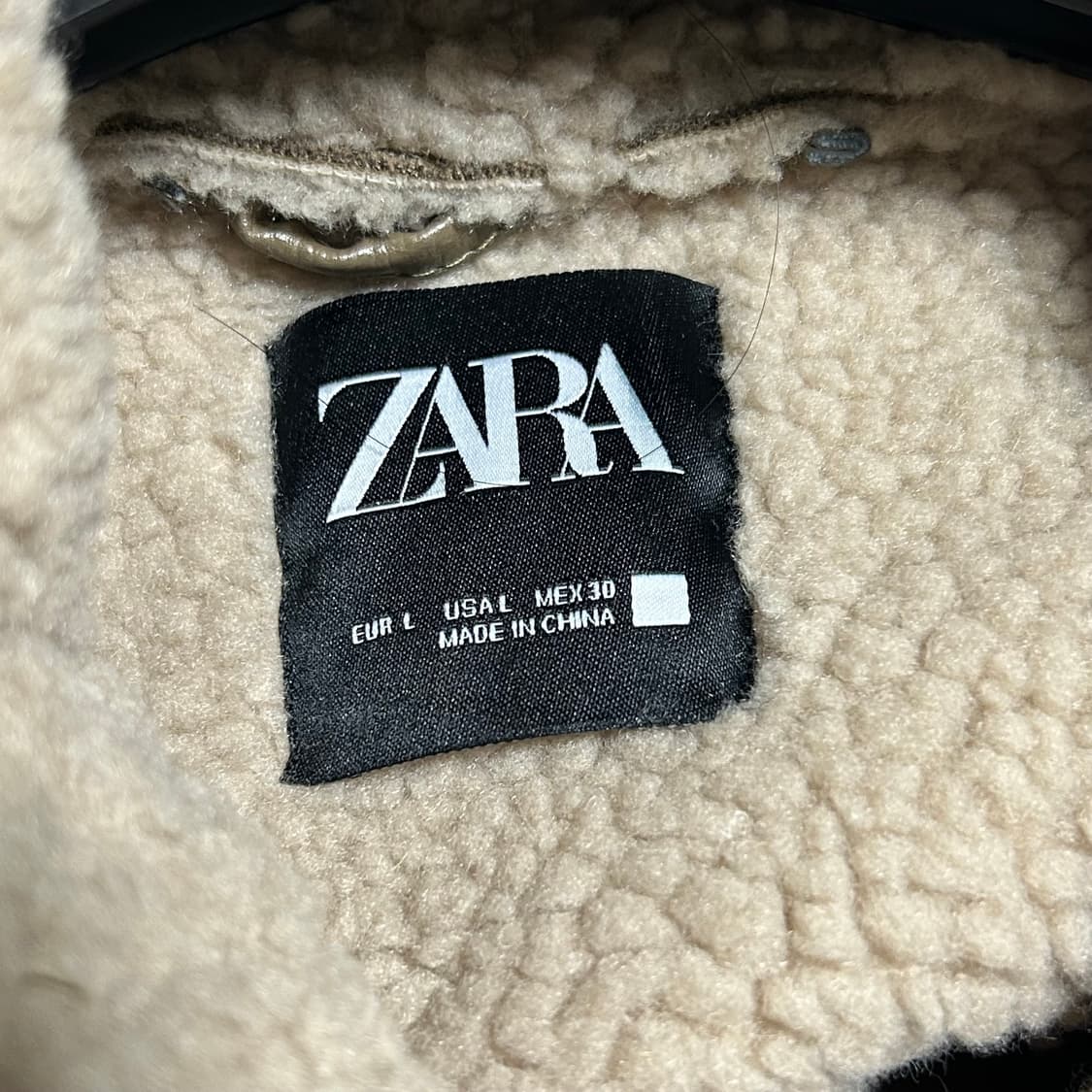 (새상품) 자라 스웨이드 무스탕 자켓 모카 브라운 L 상품이미지10