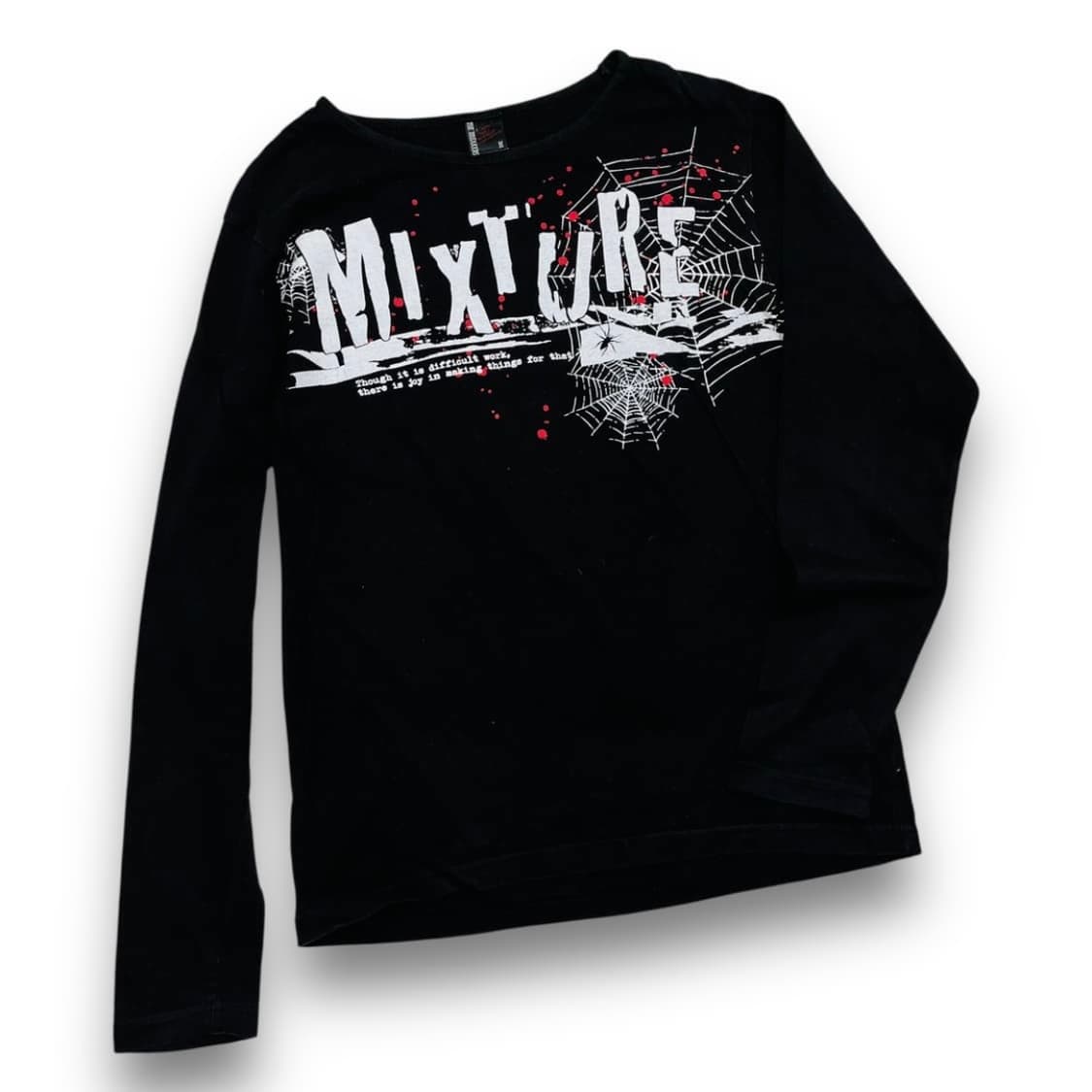 펑크 GoD 스파이더 레터링 아트 롱 슬리브 상품이미지3