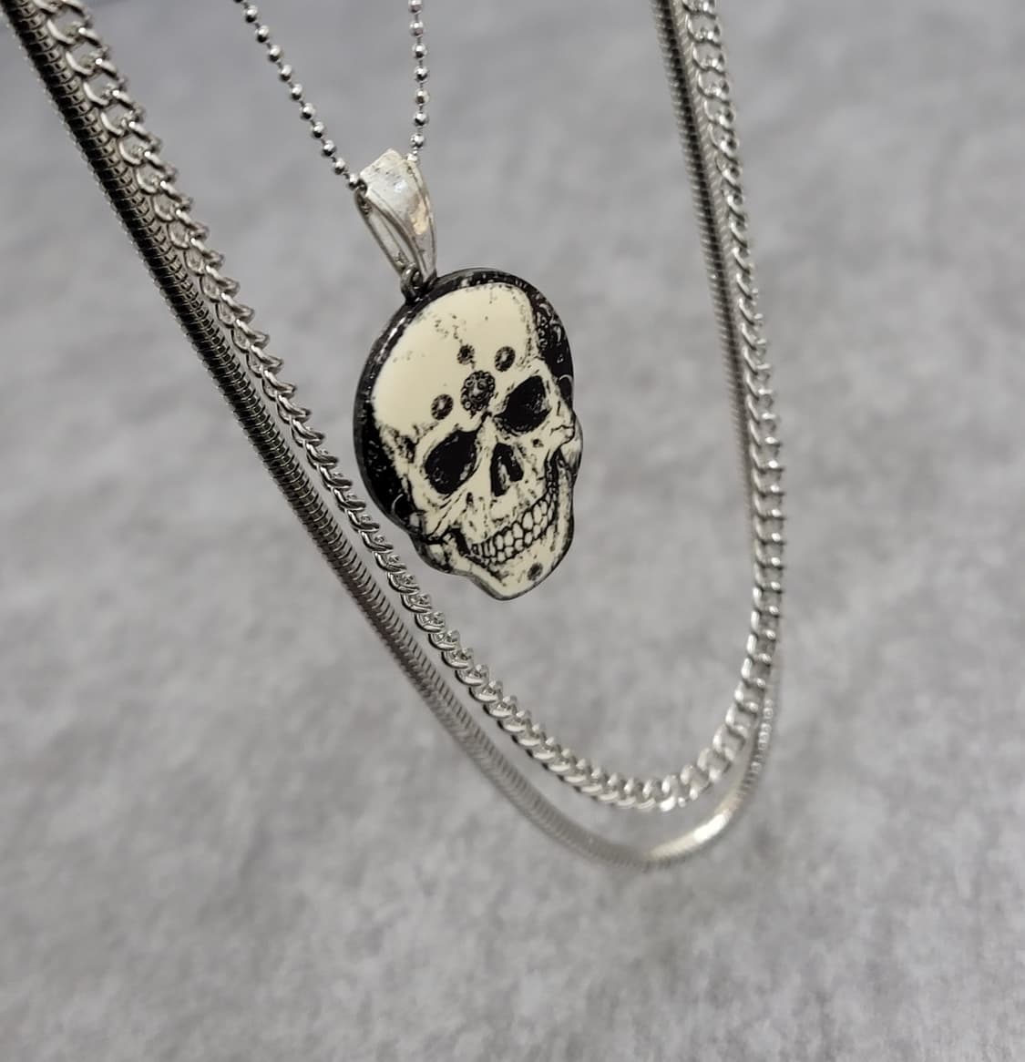 스컬 해골 빈티지목걸이 상품이미지6