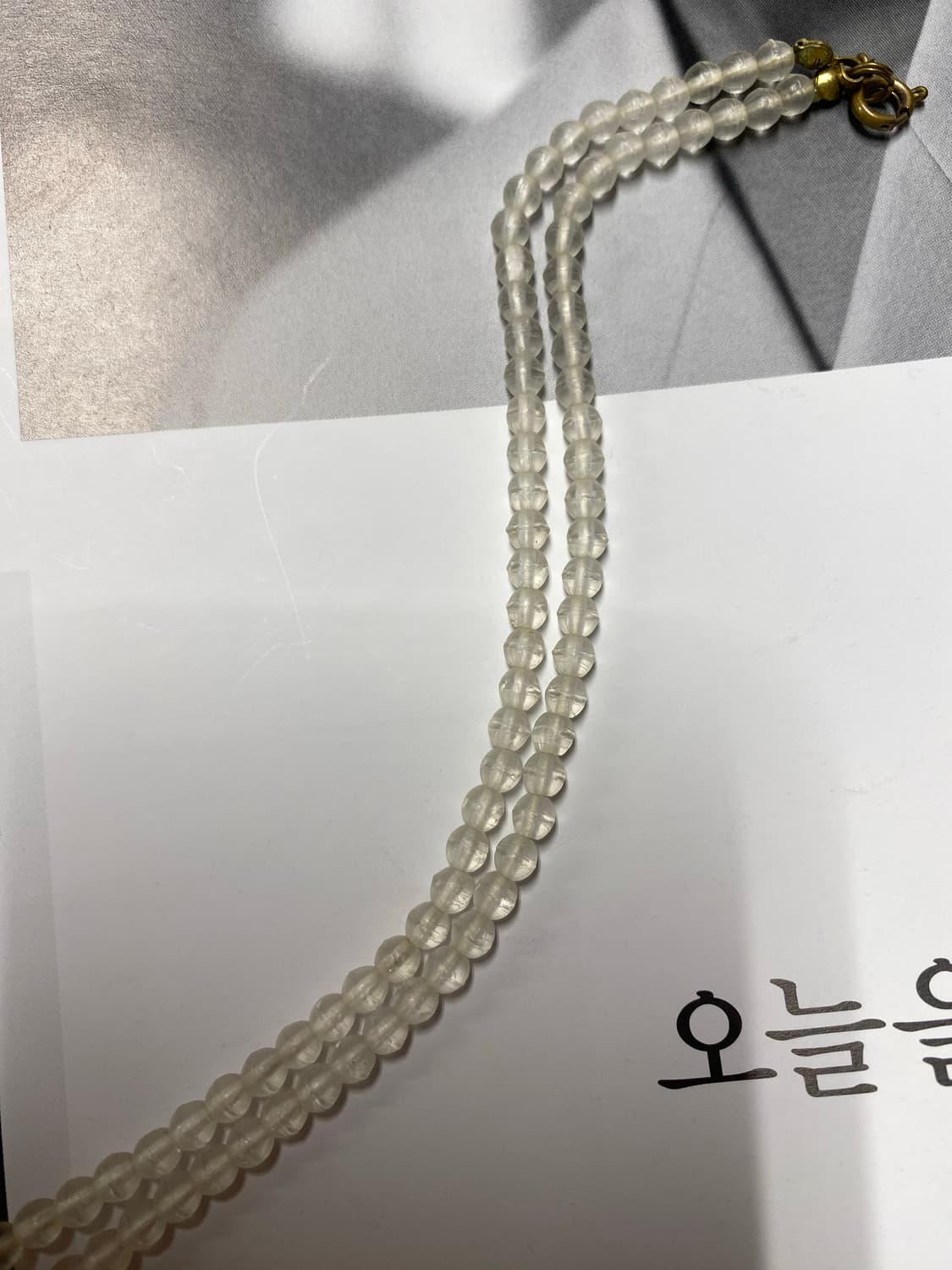 빈티지 옐로우 골드 비즈 목걸이 상품이미지6