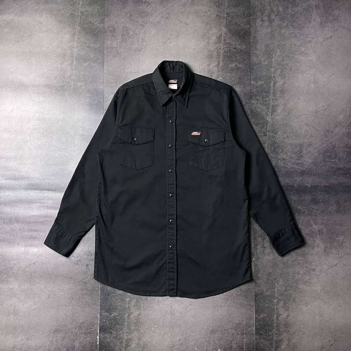 DICKIES 디키즈 빈티지 블랙 스냅버튼 워크 셔츠 A00863 상품이미지1