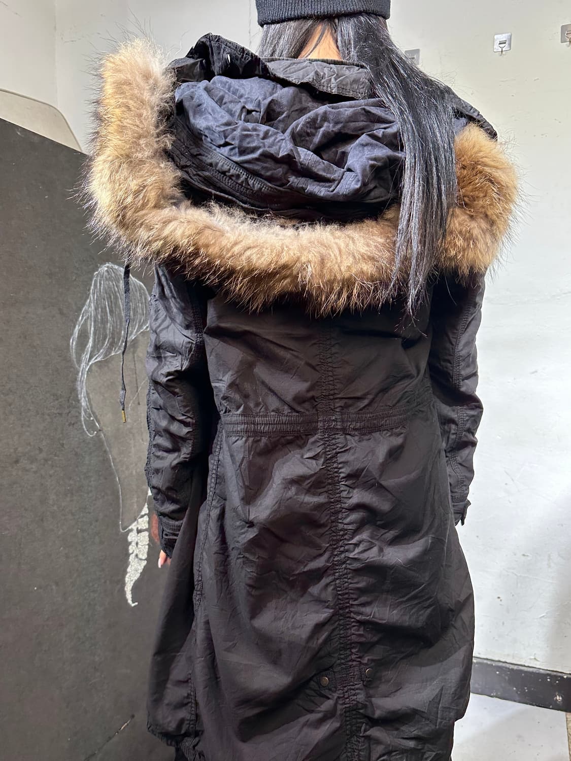 G.O.A 고아 가먼츠 피쉬테일 파카 개파카 빅후드 퍼 야상 자켓 L 상품이미지7