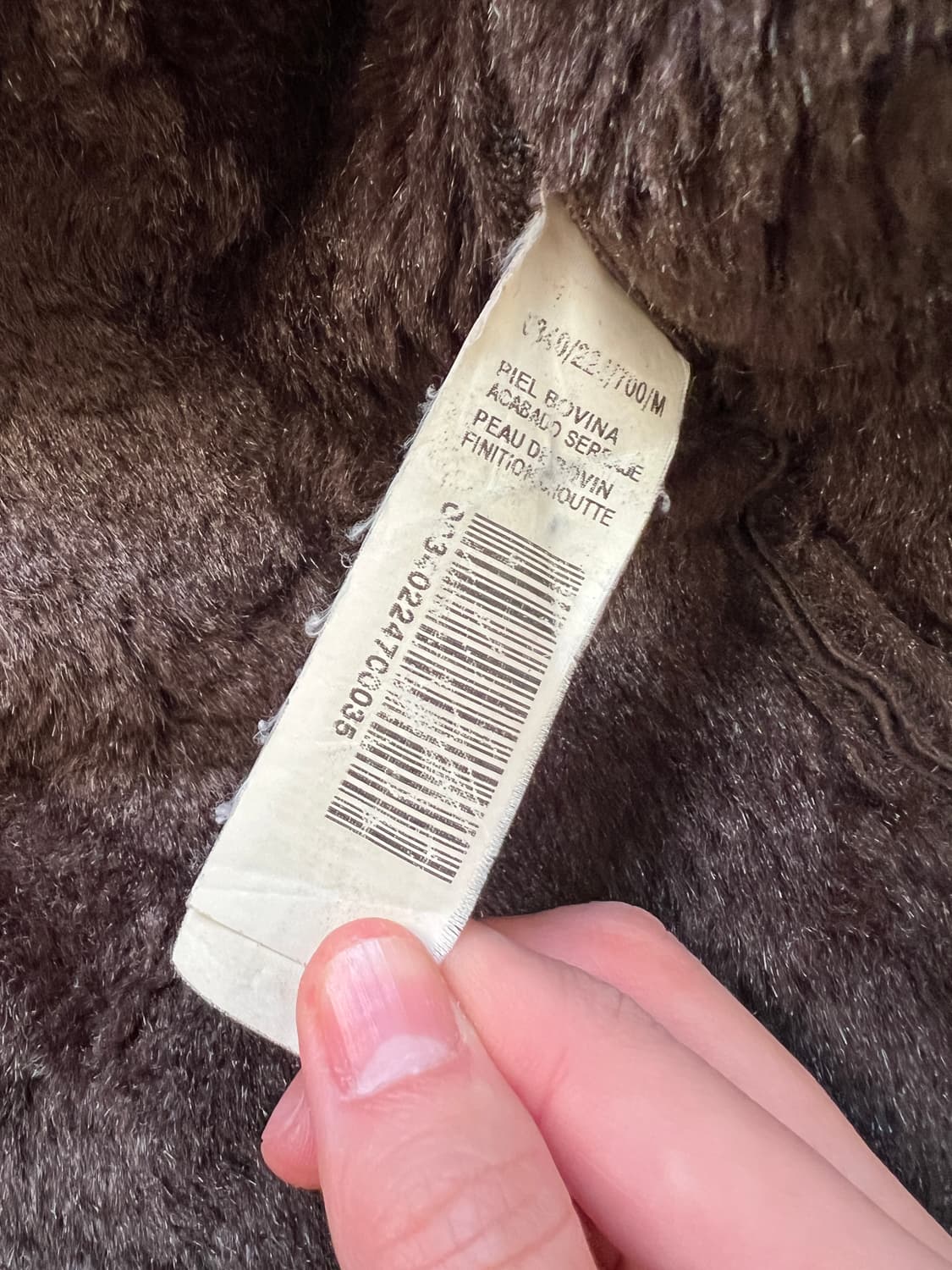 빈티지 다크 브라운 퍼 트리밍 레더 코트 상품이미지5