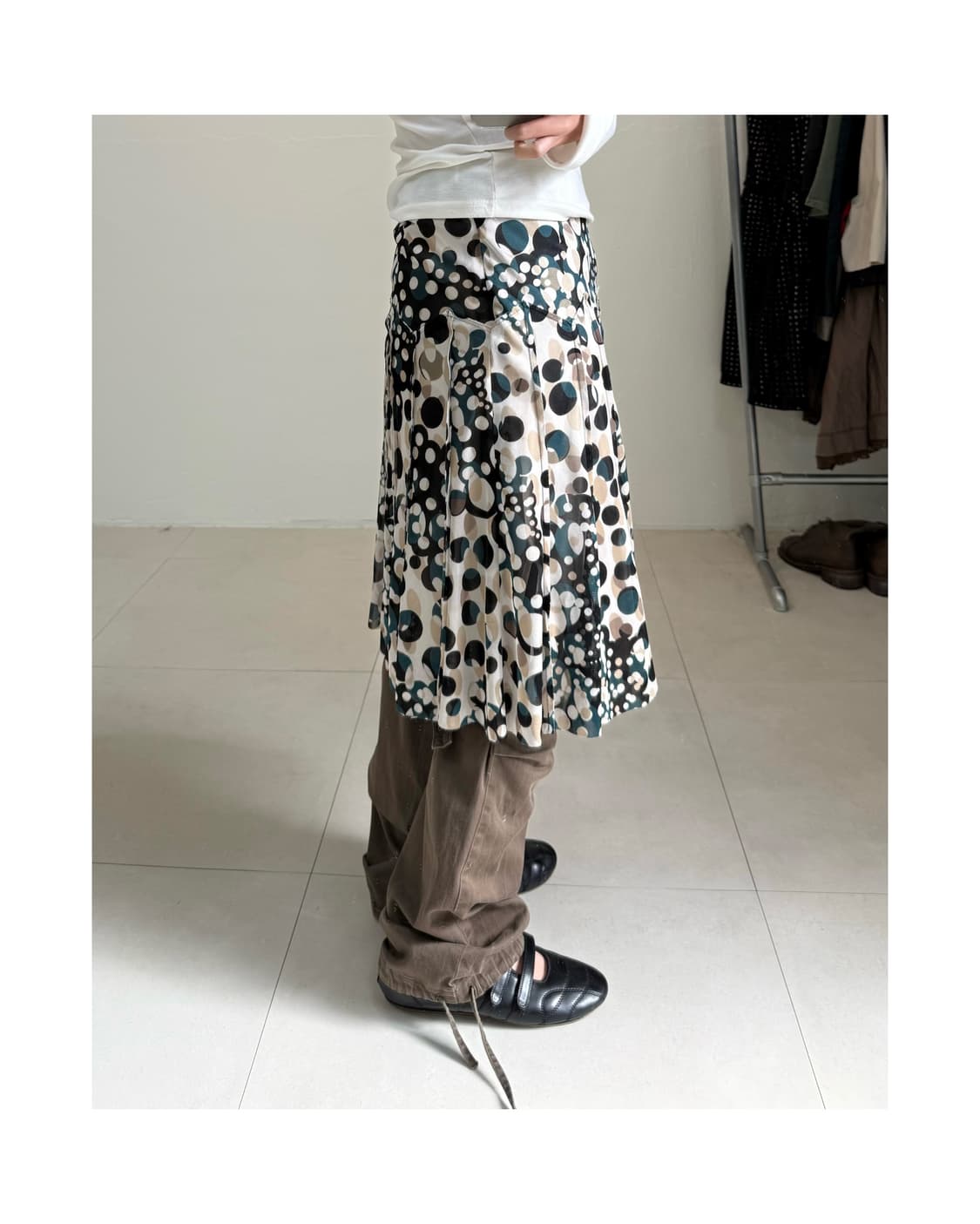 빈티지 도트 스커트 상품이미지2