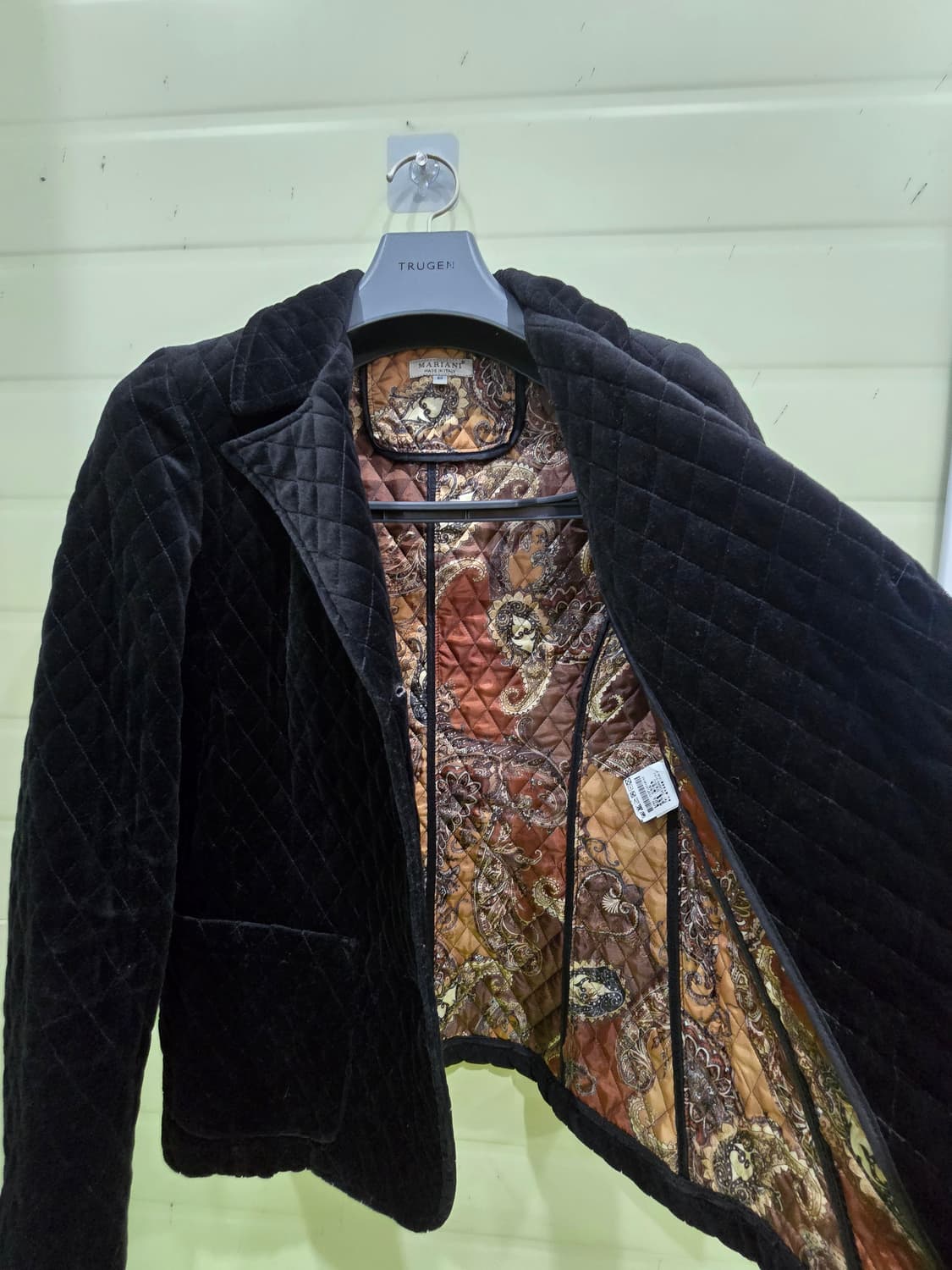 마리아니 블랙 벨벳 퀼팅 자켓 S 상품이미지5