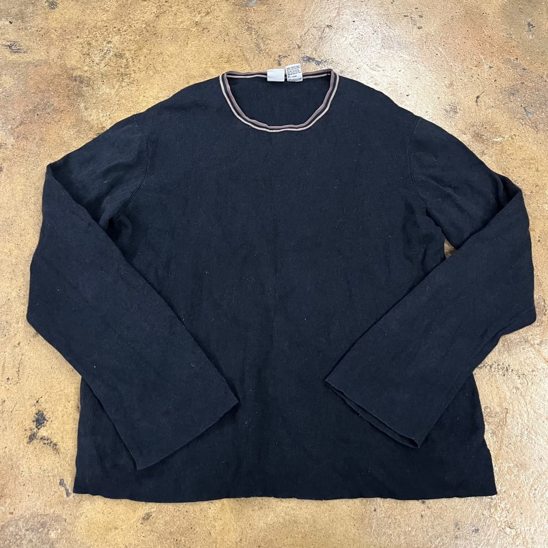 [정품/XL] 아르마니 익스체인지 라운드넥 긴팔 티셔츠 블랙 b14 상품이미지2