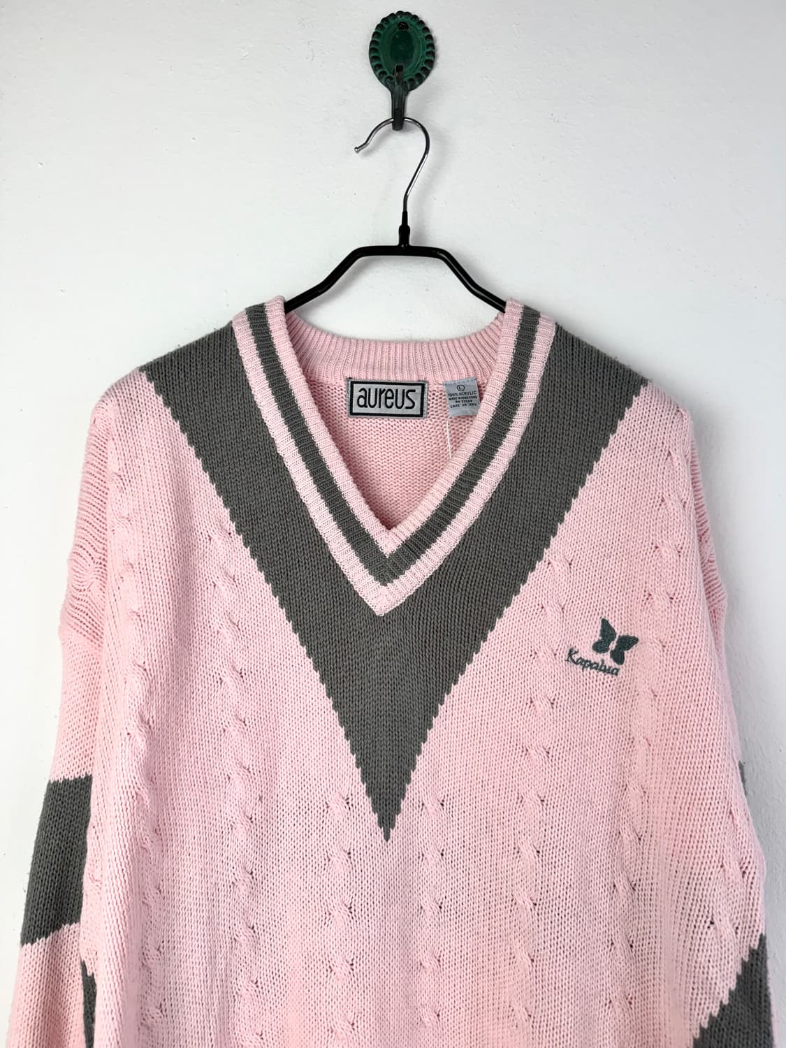 90s 빈티지 핑크 아크릴 니트 상품이미지2