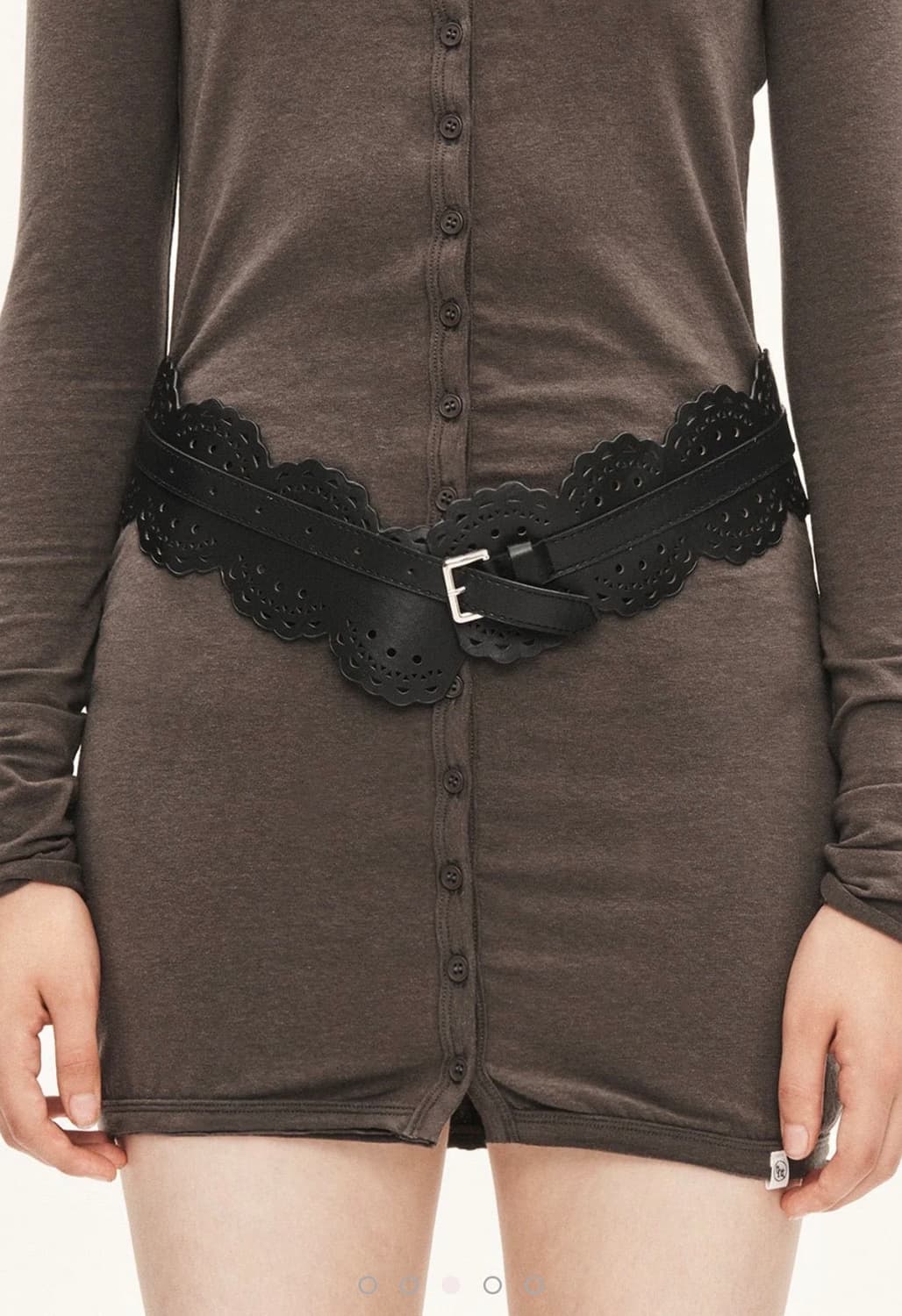 쓰리타임즈 Basic open tee 베이직 오픈티 차콜 상품이미지3