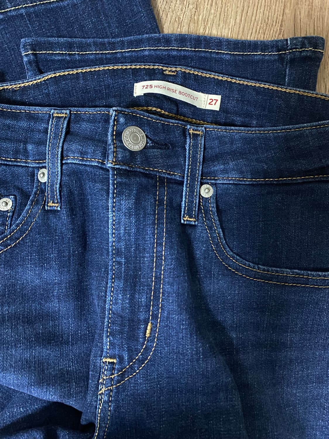 리바이스 725 하이라이즈 부츠컷 진청 27 상품이미지6