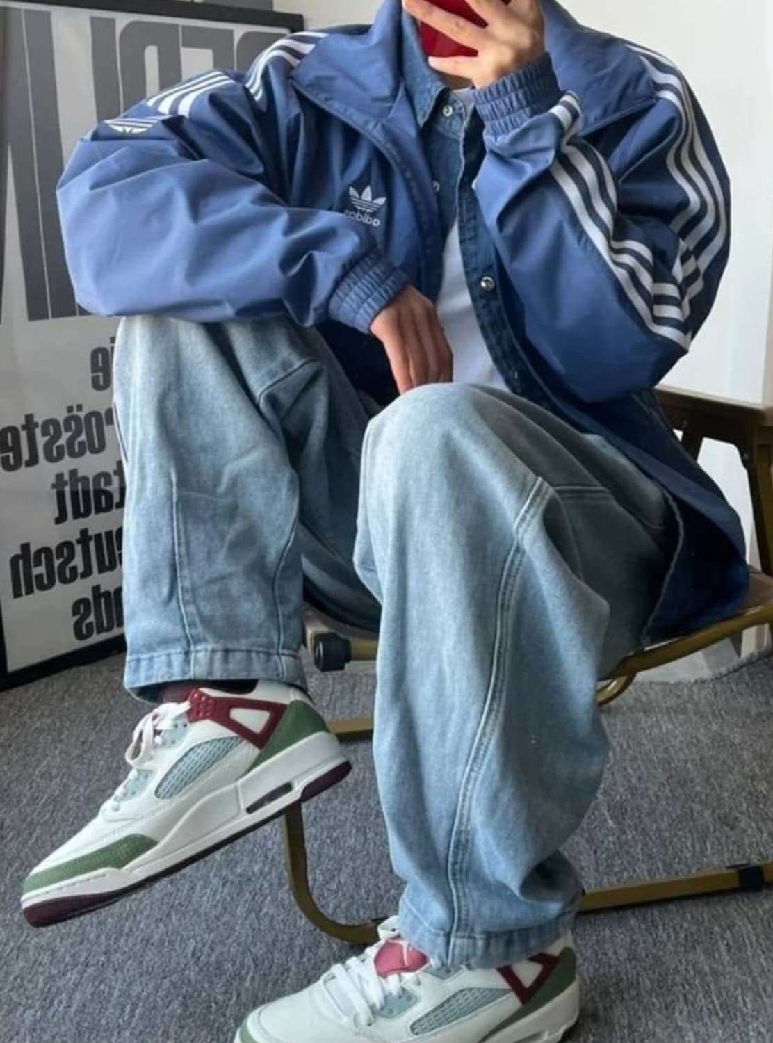 아디다스 3D 트레포일 트랙탑 바람막이 자켓 프라임블루 상품이미지7