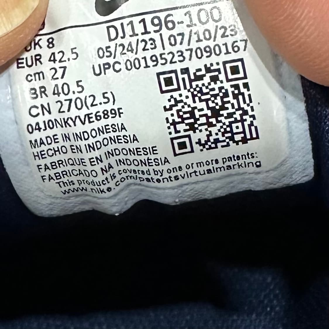 270) 나이키 운동화 남성 남자 신발 디파이 화이트 네이비 상품이미지9