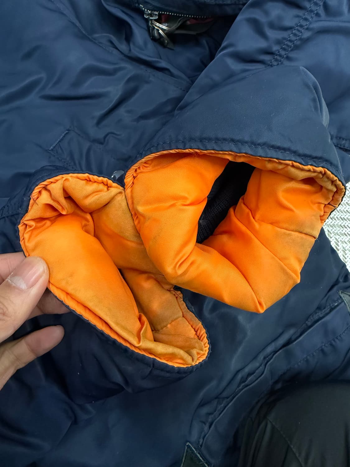 정품) 알파인더스트리 N3B 네이비 패딩 L 상품이미지6