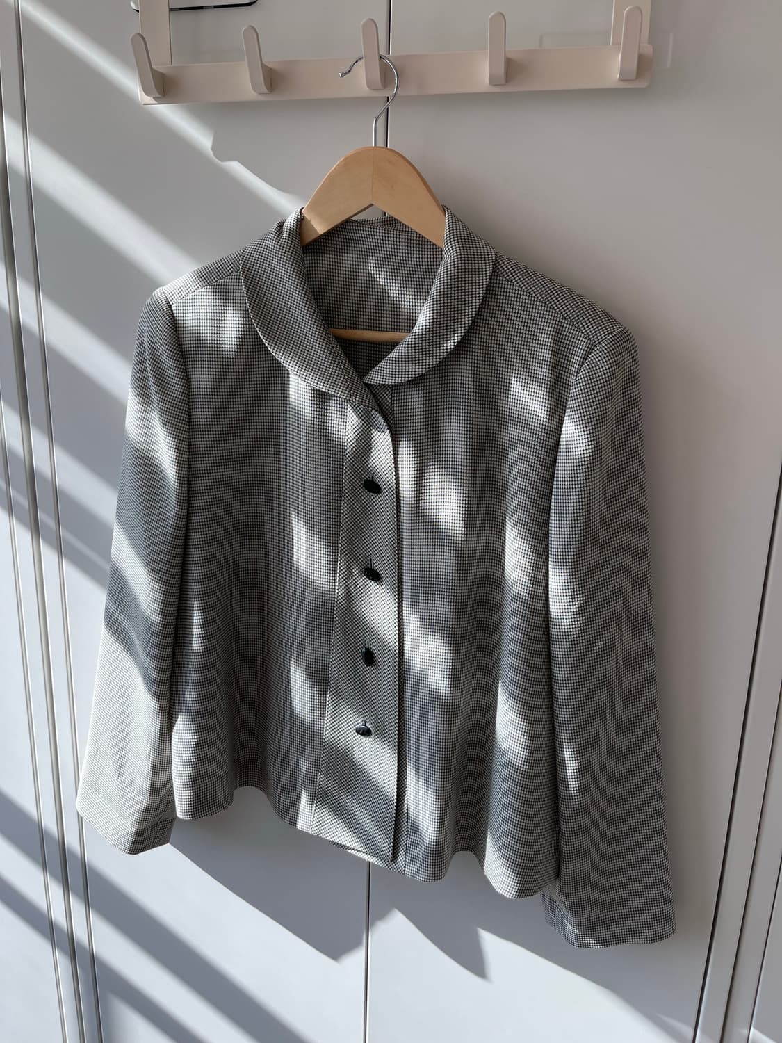 Japanese vintage 하운드 체크 블라우스 상품이미지5