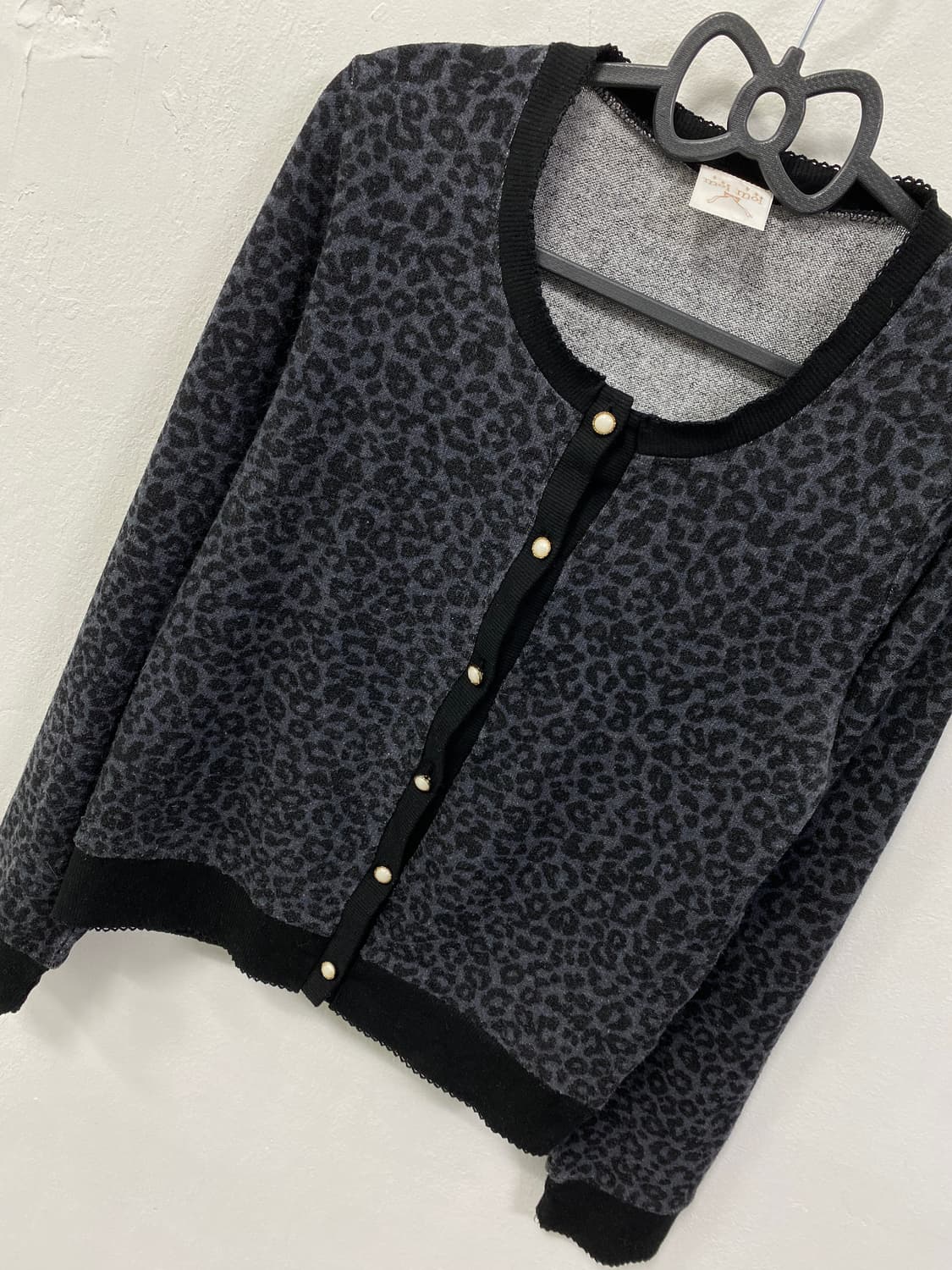 [MOI] 오네갸루 그레이 레오파드 호피 가디건 상품이미지7
