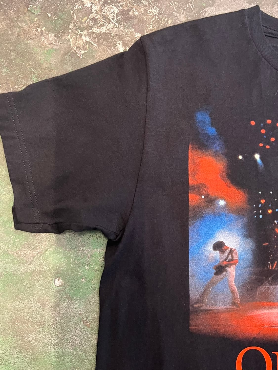 [M] 퀸 QUEEN 밴드 티셔츠 공연 그래픽 반팔 블랙 상품이미지3