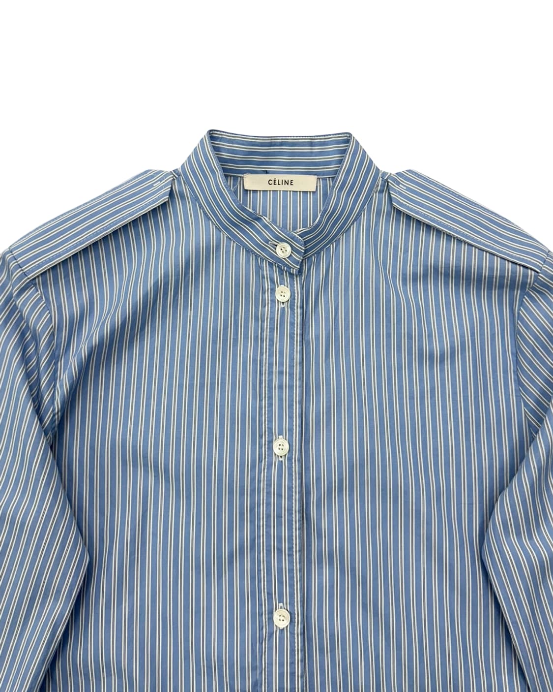셀린느 by 피비 파일로 스트라이프 믹스드 패브릭 셔츠 상품이미지6