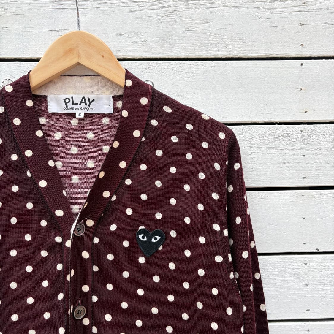 Comme des Garcons 꼼데가르송 도트 땡땡이 가디건 상품이미지3