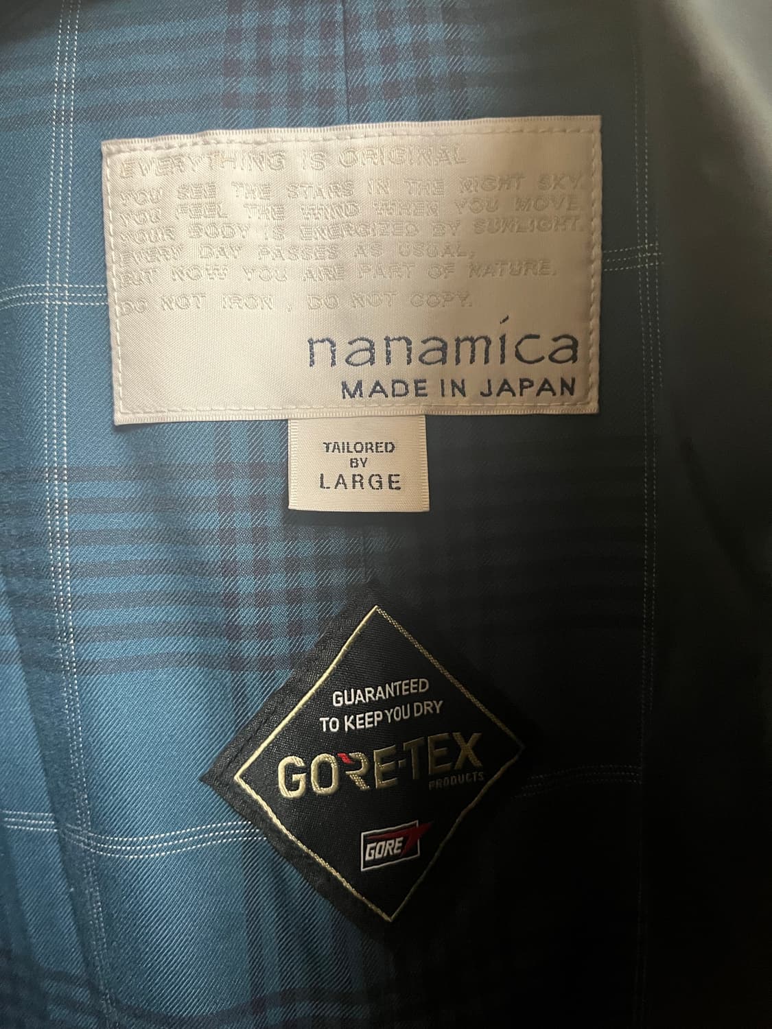 nanamica 나나미카 고어텍스 발마칸 코트 네이비 L사이즈 24FW 상품이미지2