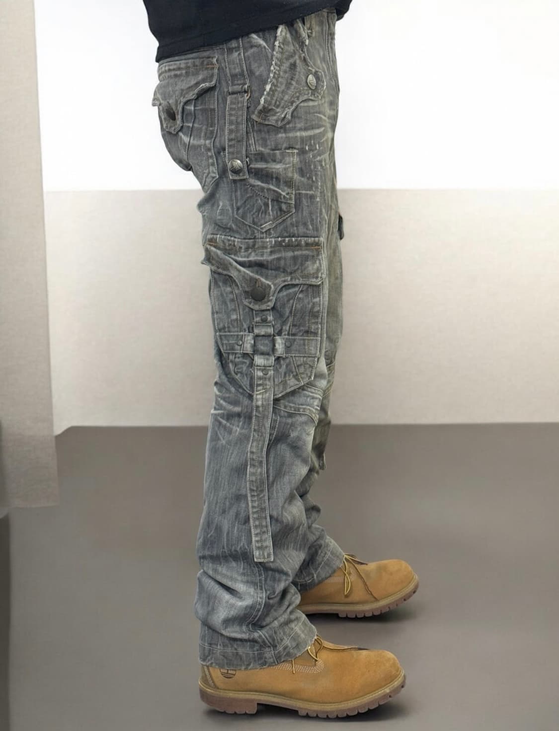 Y2K 스톤워싱 데님팬츠 상품이미지2