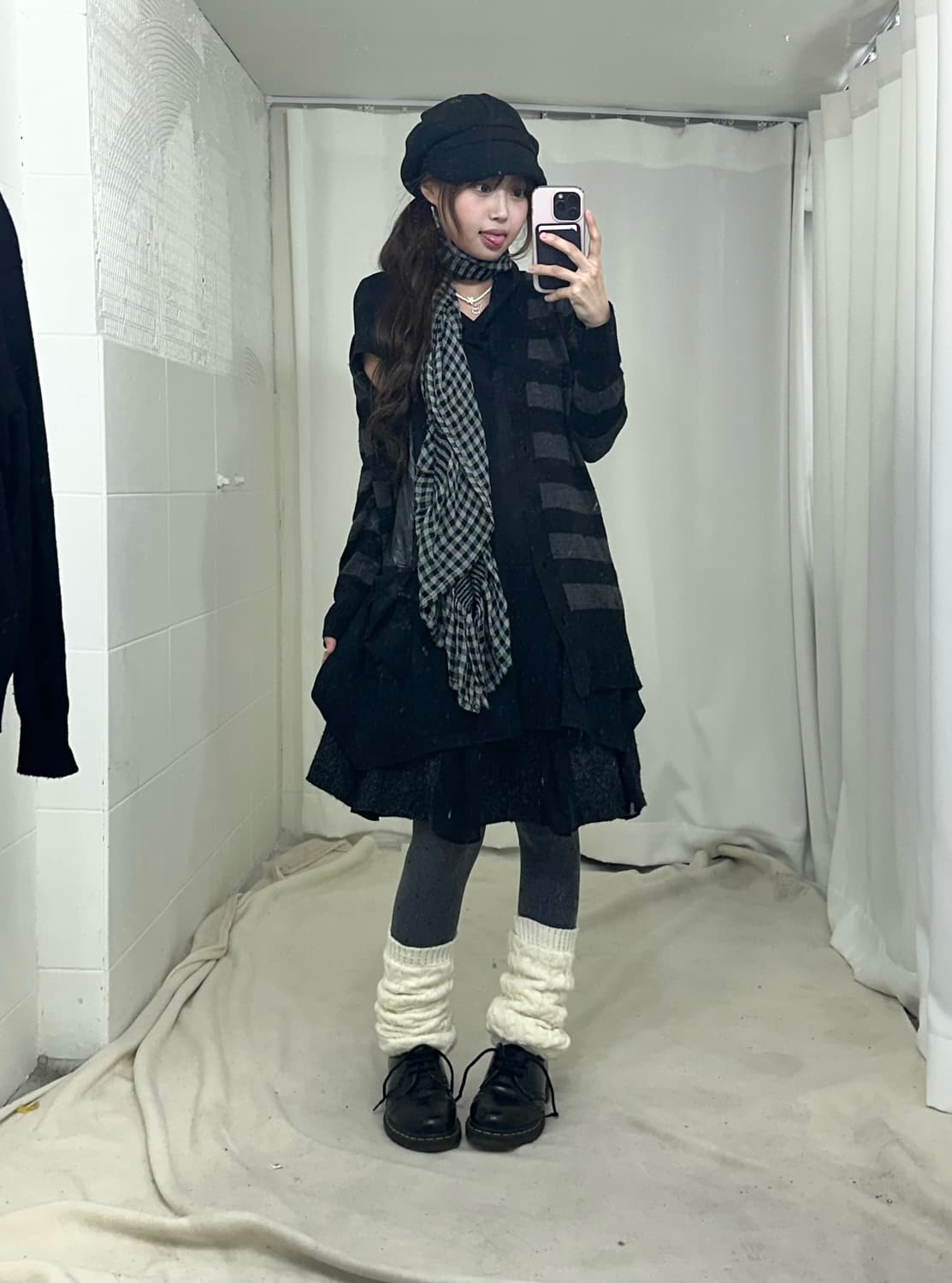 무채색 떡볶이 가디건 니혼진 모리걸 코디세트 상품이미지3