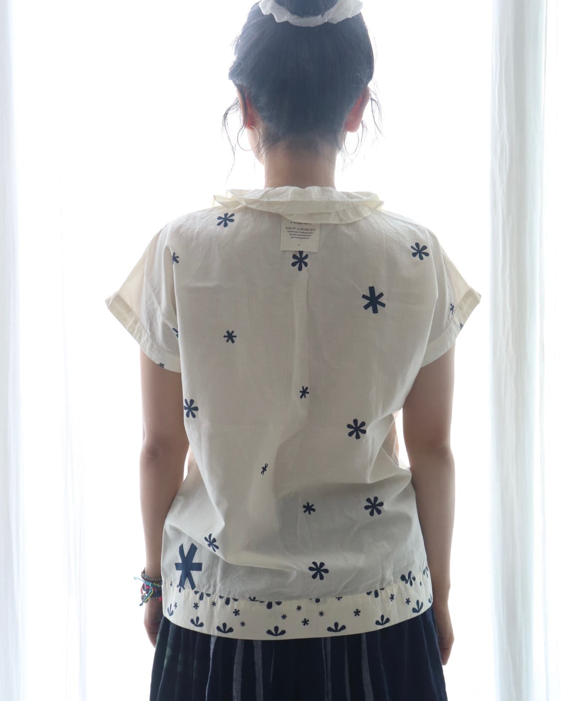 [Beams Boy] Floral Frill Collar Blouse 상품이미지7