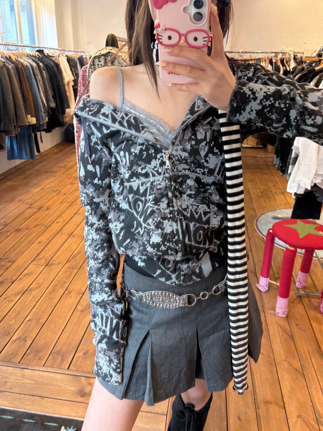 히스테릭글래머 그래픽 히스걸 후드집업 상품이미지4