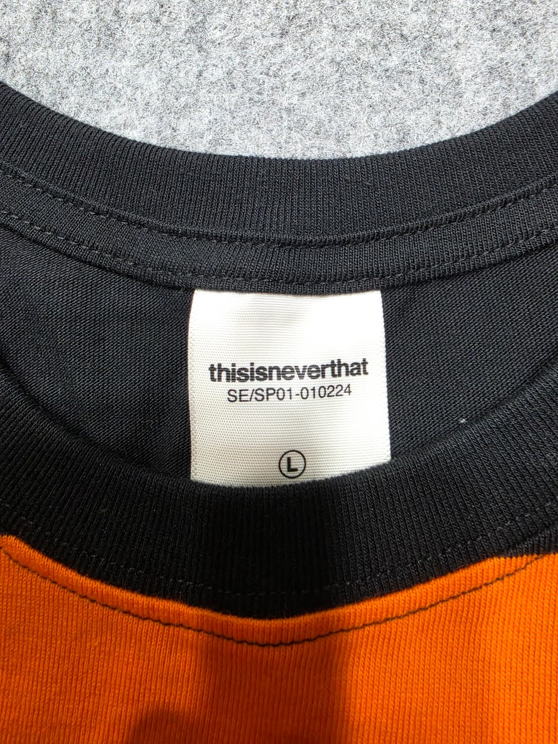 디스이즈네버댓 스트라이프 스펠로고 반팔티 L 상품이미지6