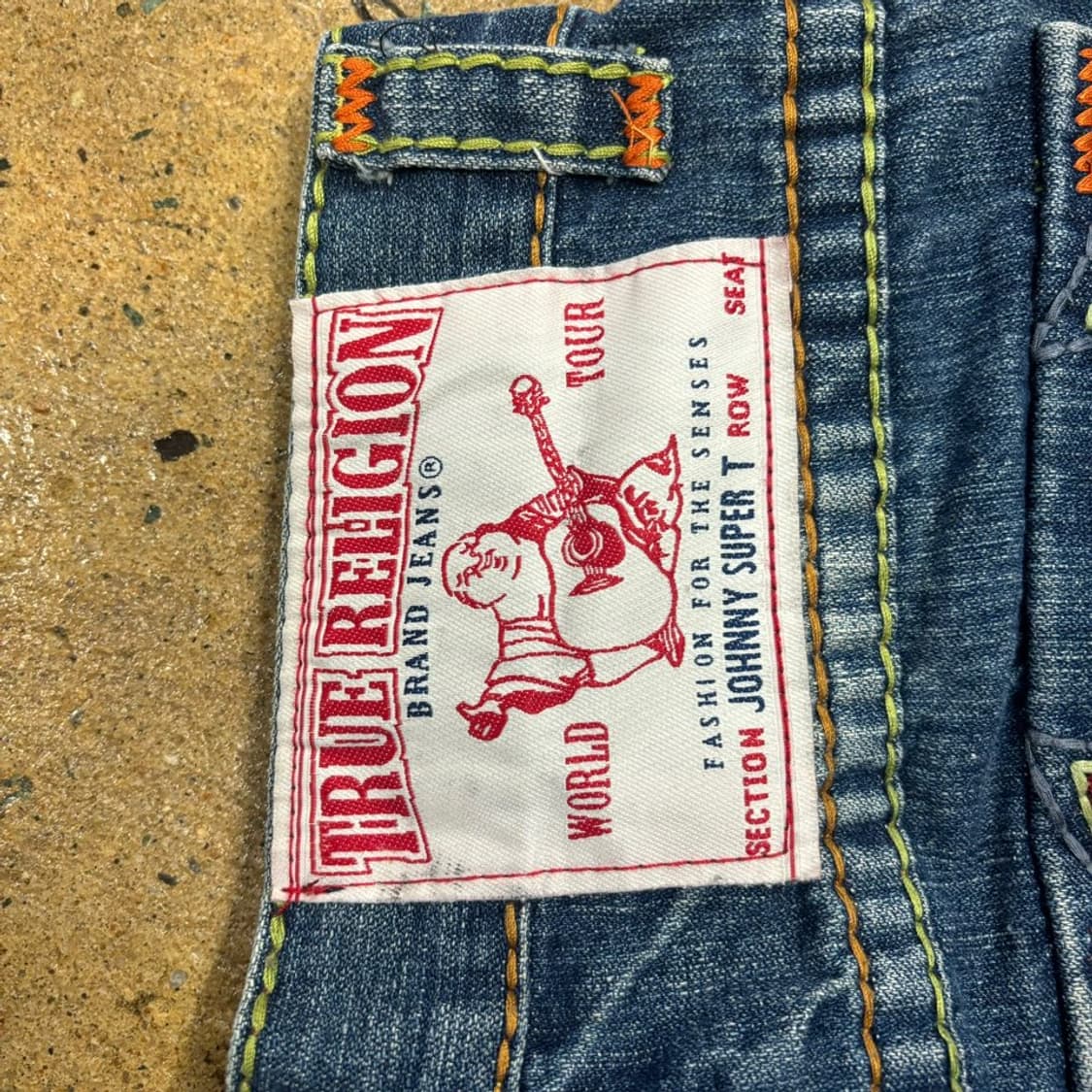 [정품/30] 트루릴리젼 블루 워싱 데님 청바지 상품이미지4