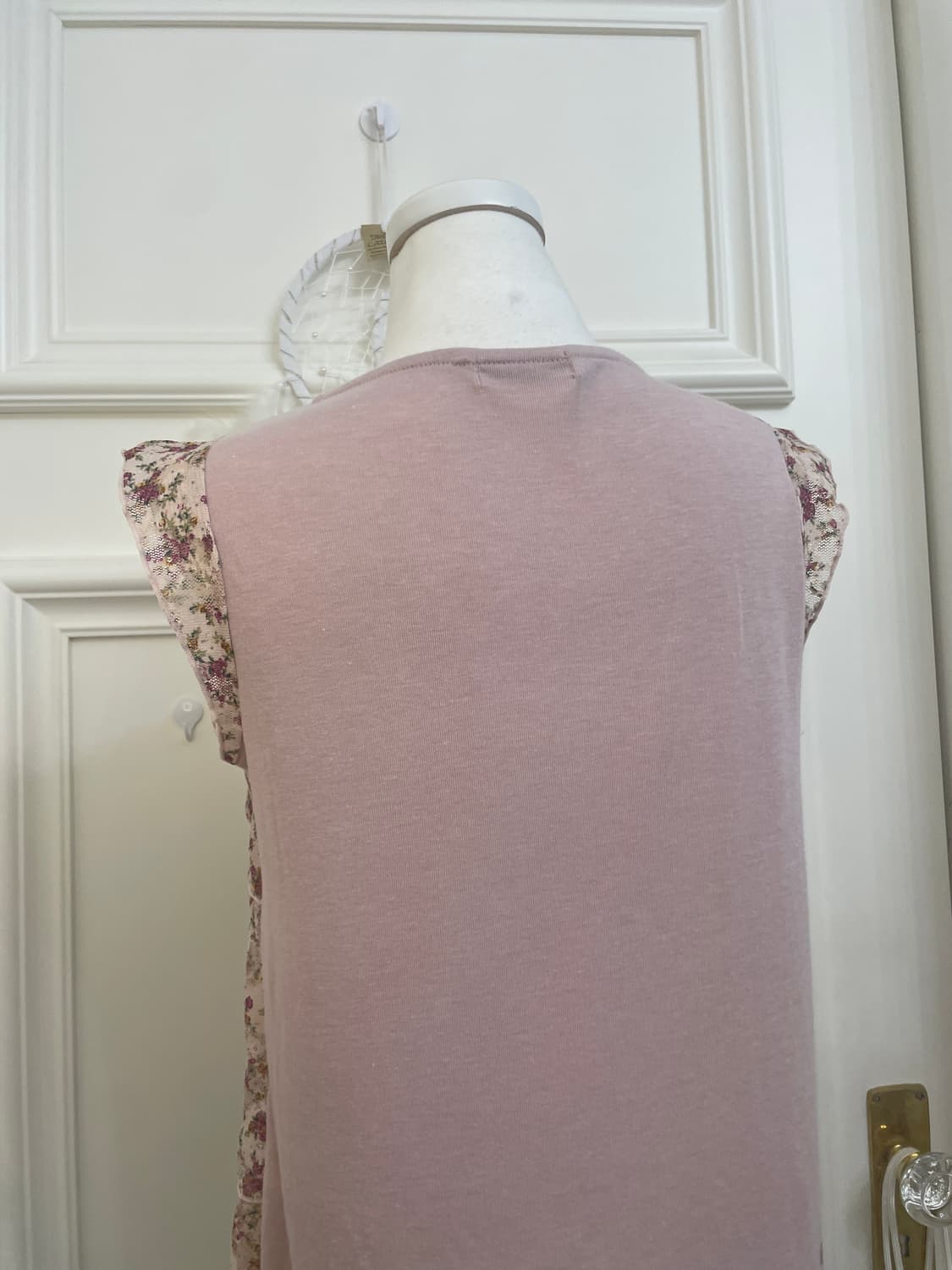 ROSA CHERI flower lace layered bow top 상품이미지4