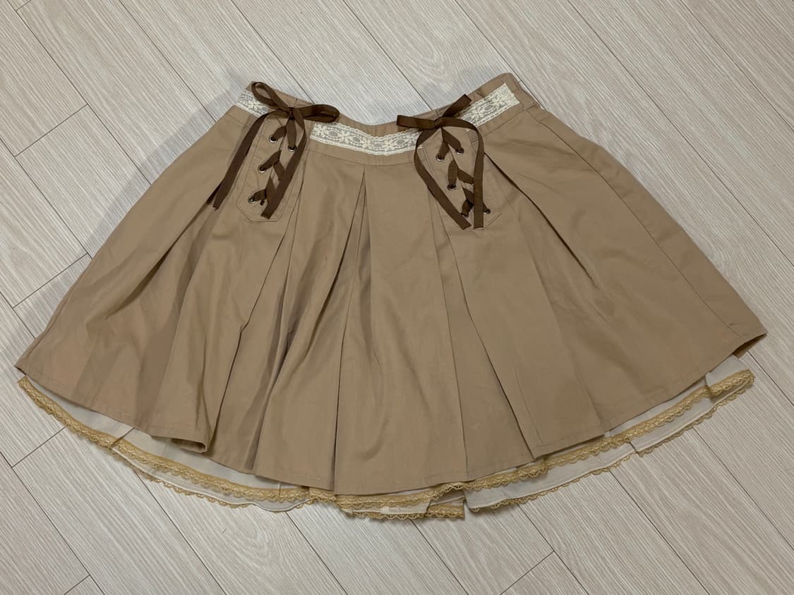 라떼갸루 액시즈팜(택⭕️) 아일렛 큐롯 스커트 치마바지 빅사이즈 상품이미지2