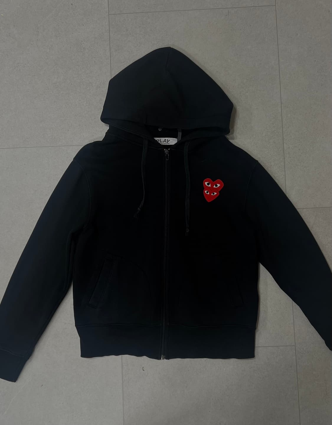 꼼데가르송 더블하트 후드집업 상품이미지1